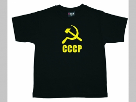 CCCP  čierne detské tričko 100%bavlna Fruit of The Loom